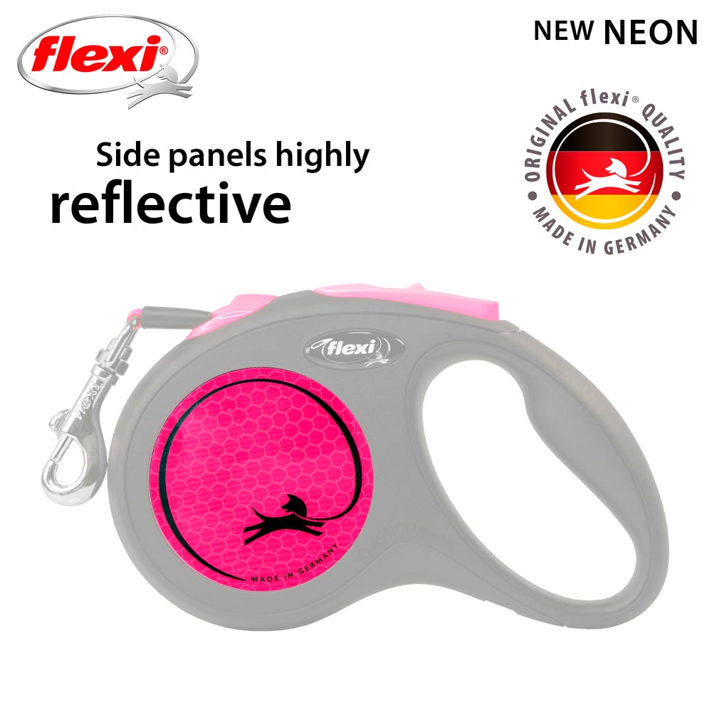Reflective leash  New Neon S Flexi