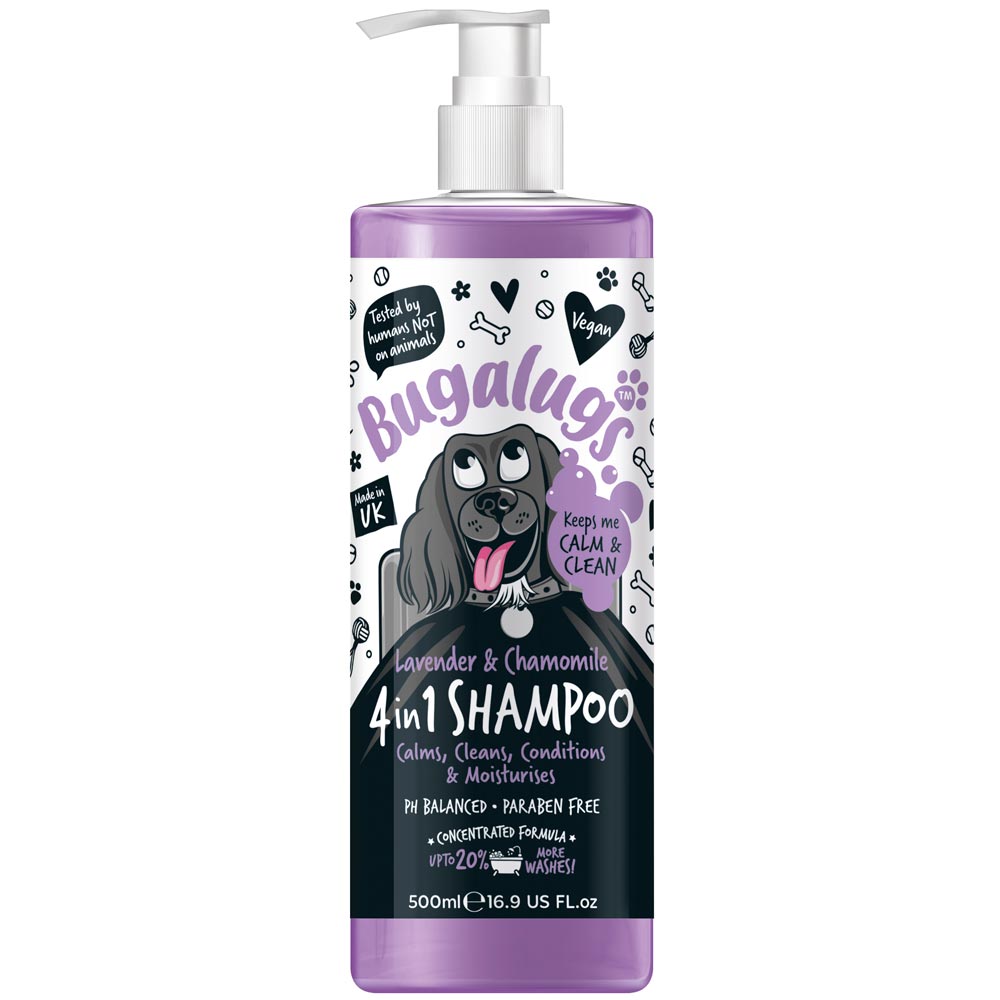 Dog shampoo  4 in 1 Lavender & Chamomile 500ml Bugalugs