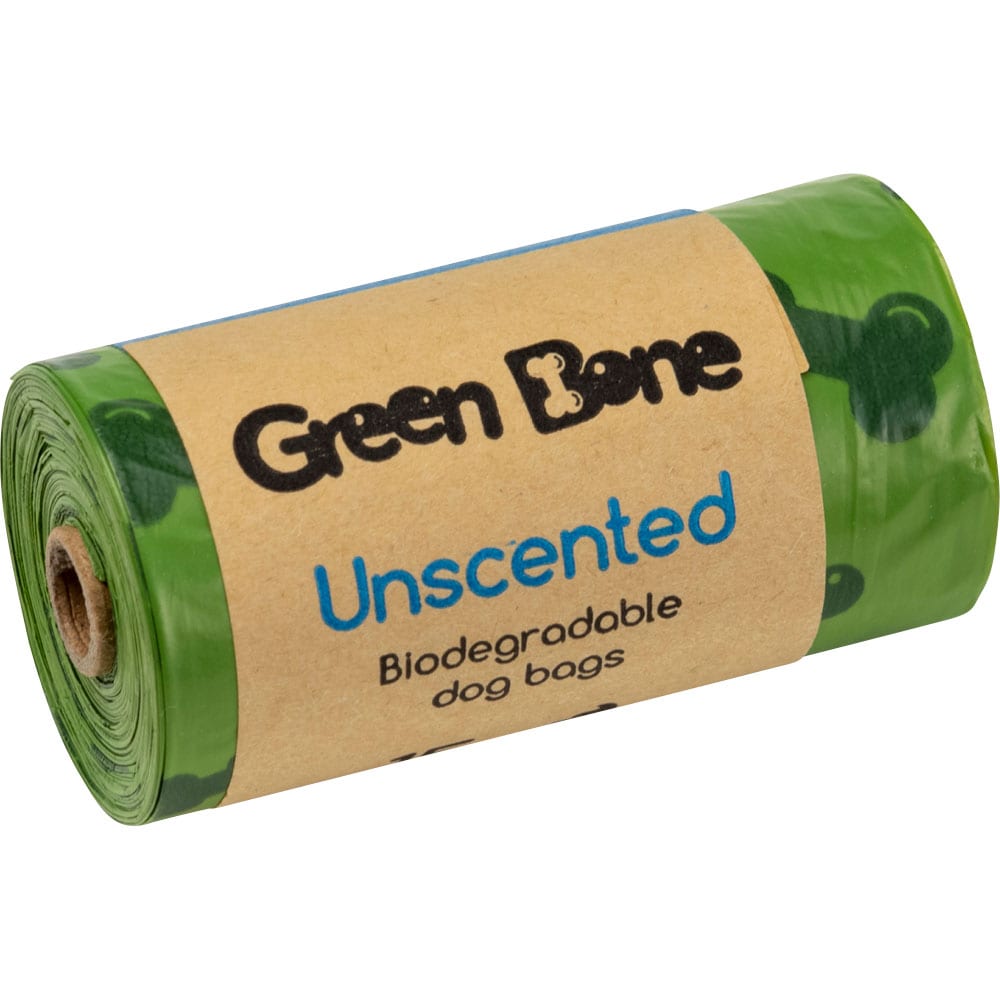 Poo bags  Unscented Green Bone