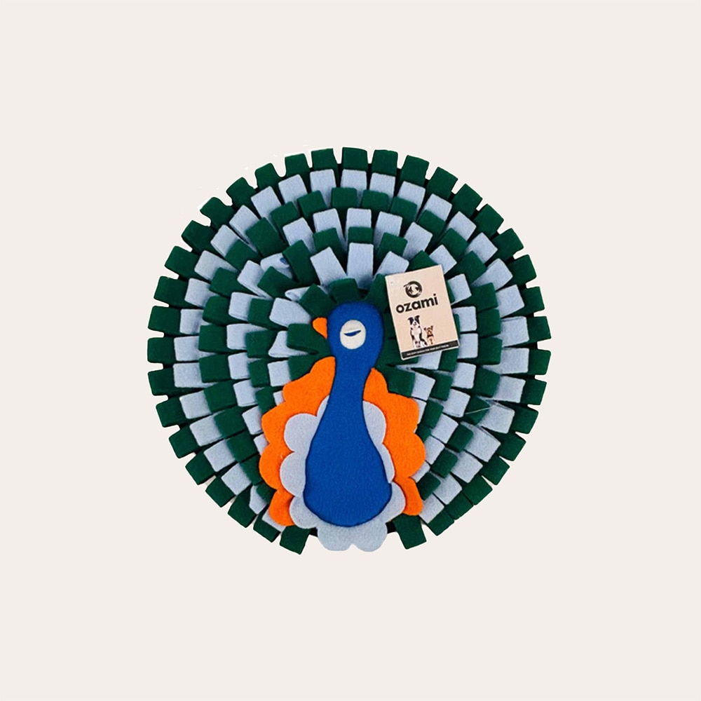 Activitiy toy Dog Snuffle mat blue peacock Ozami