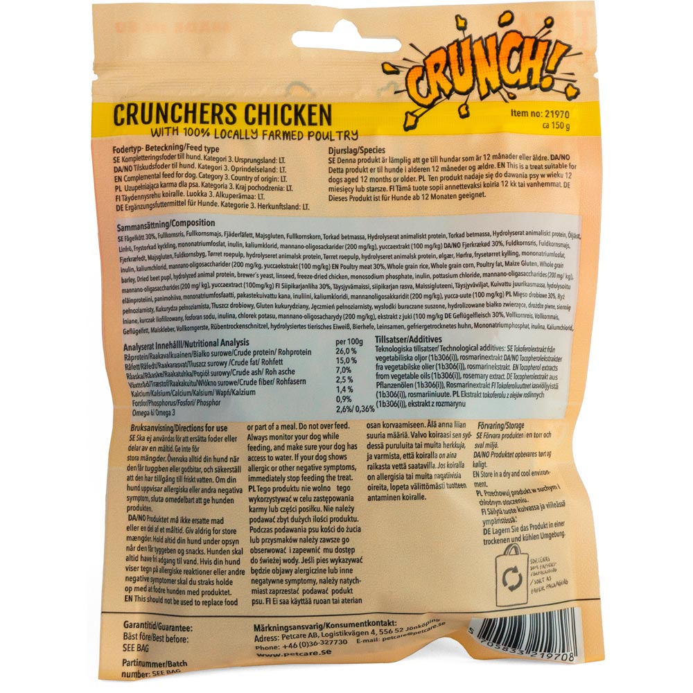 Dog treat 150 g Crunchers Chicken Treateaters