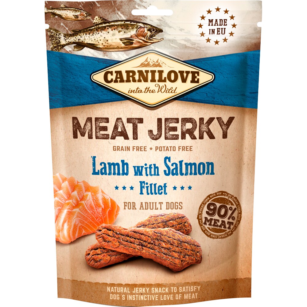 Dog treat  Jerky Lamb with Salmon Fillet 100 g Carnilove
