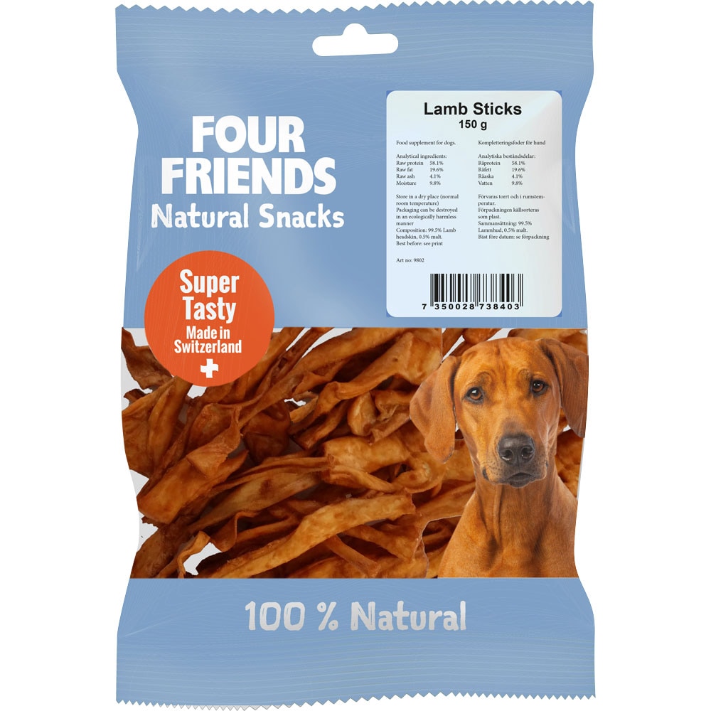 Natural dog chew  Lamb Sticks 150 g FourFriends