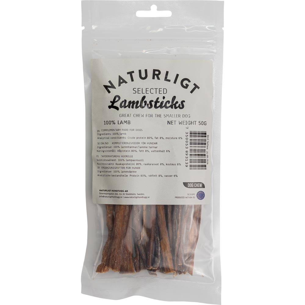 Dog chew  Lambsticks 50g Naturligt Selected