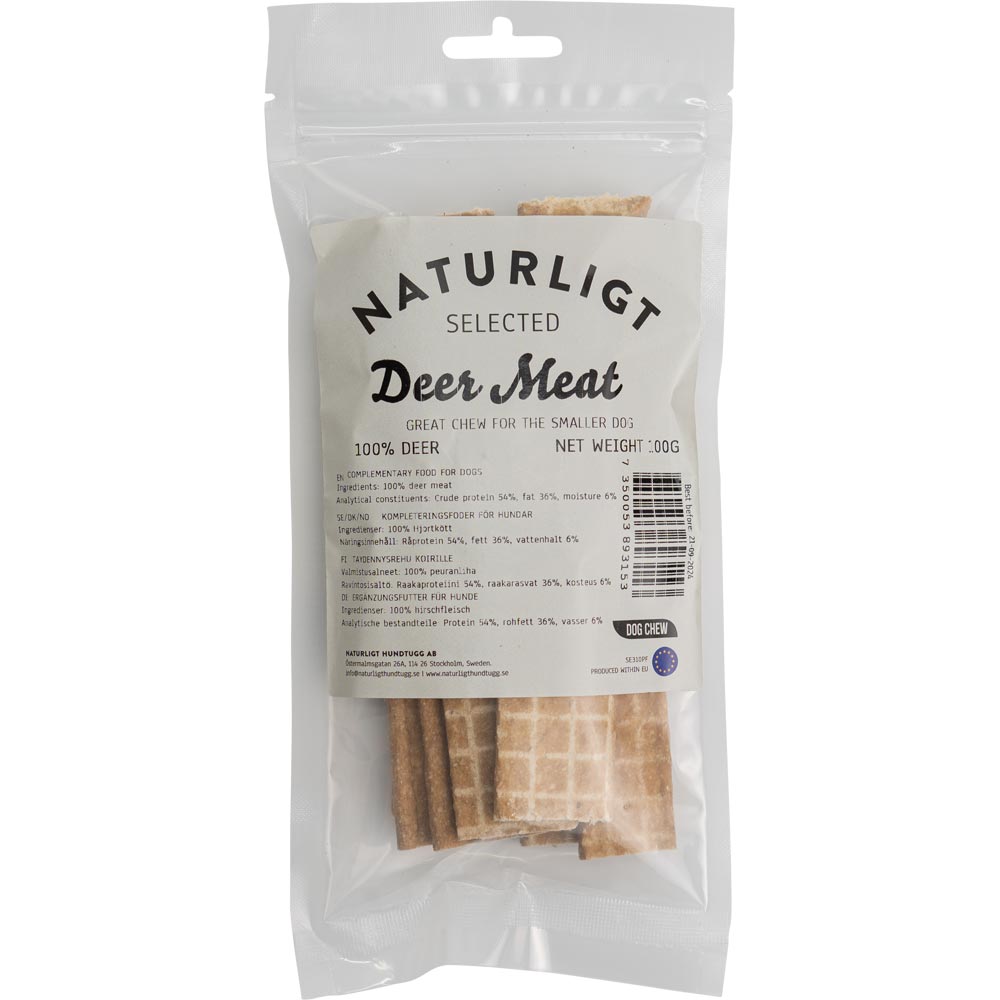 Dog treat  Deer Meat 100g Naturligt Selected