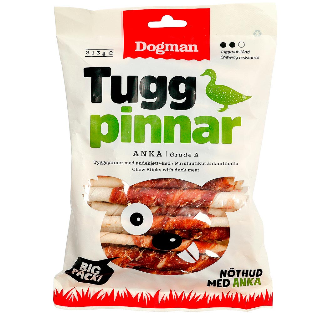 Dog chew  Tuggpinnar med anka 25-p Dogman