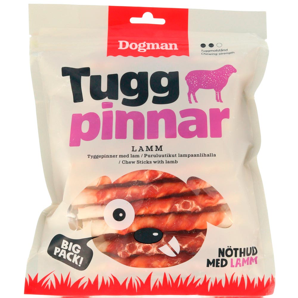 Dog chew  Tuggpinnar med lamm 25-pack Dogman