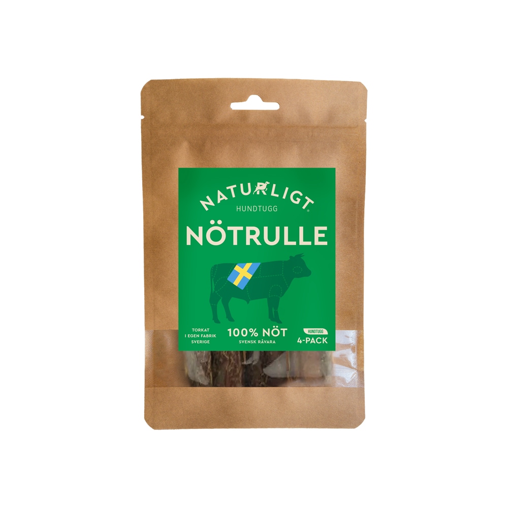 Dog chew 4-pack Nötrulle Naturligt Hundtugg