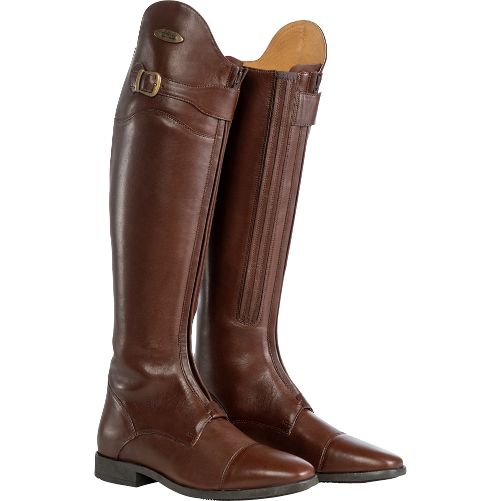 canvas and leather riding boots
