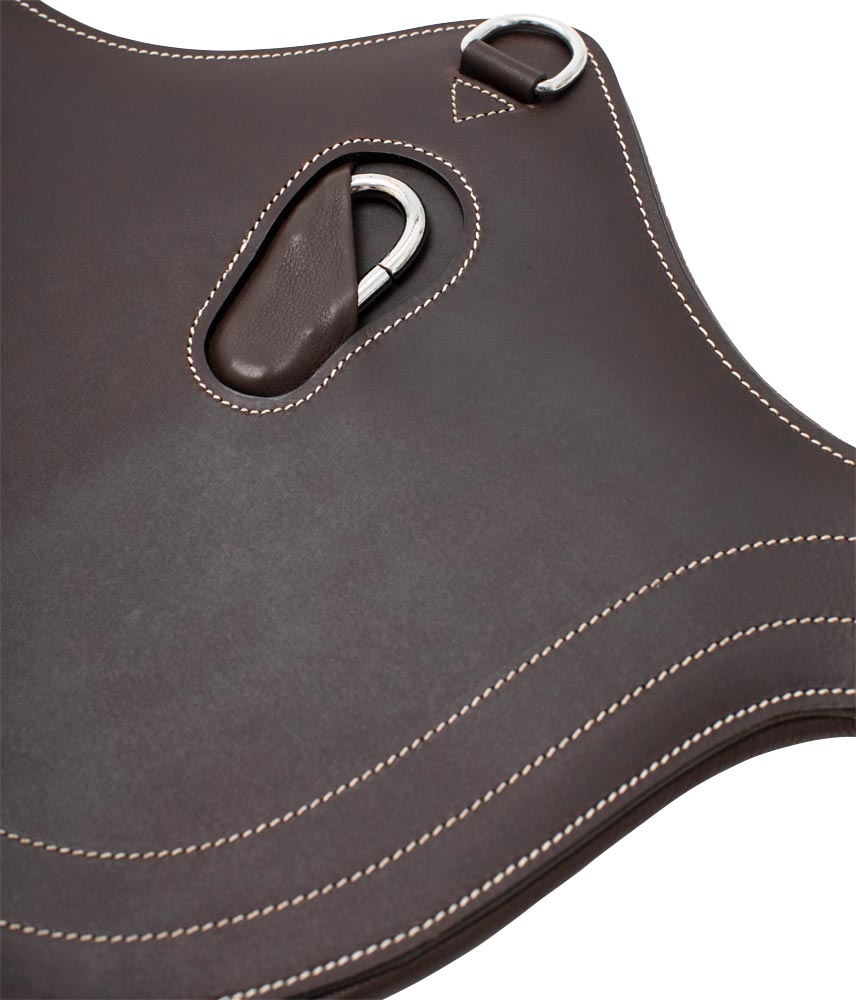 Leather girth with plate  Fairfield®