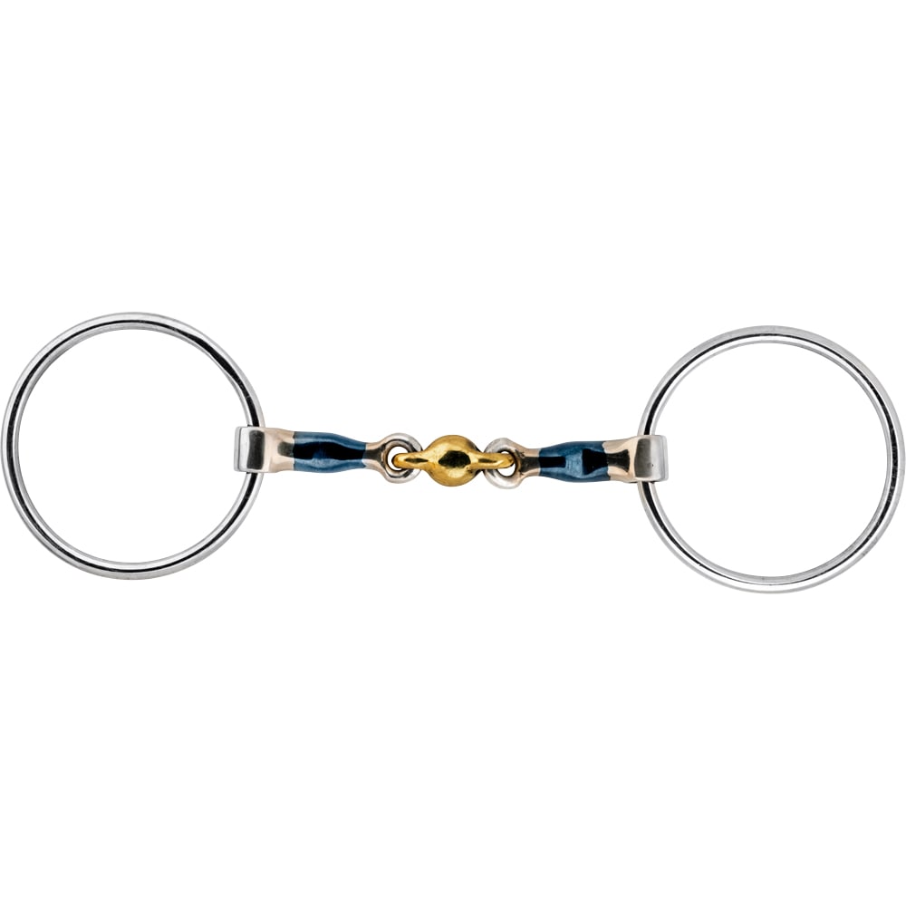 Bridle bit Three sectioned Blue Alloy Fairfield®