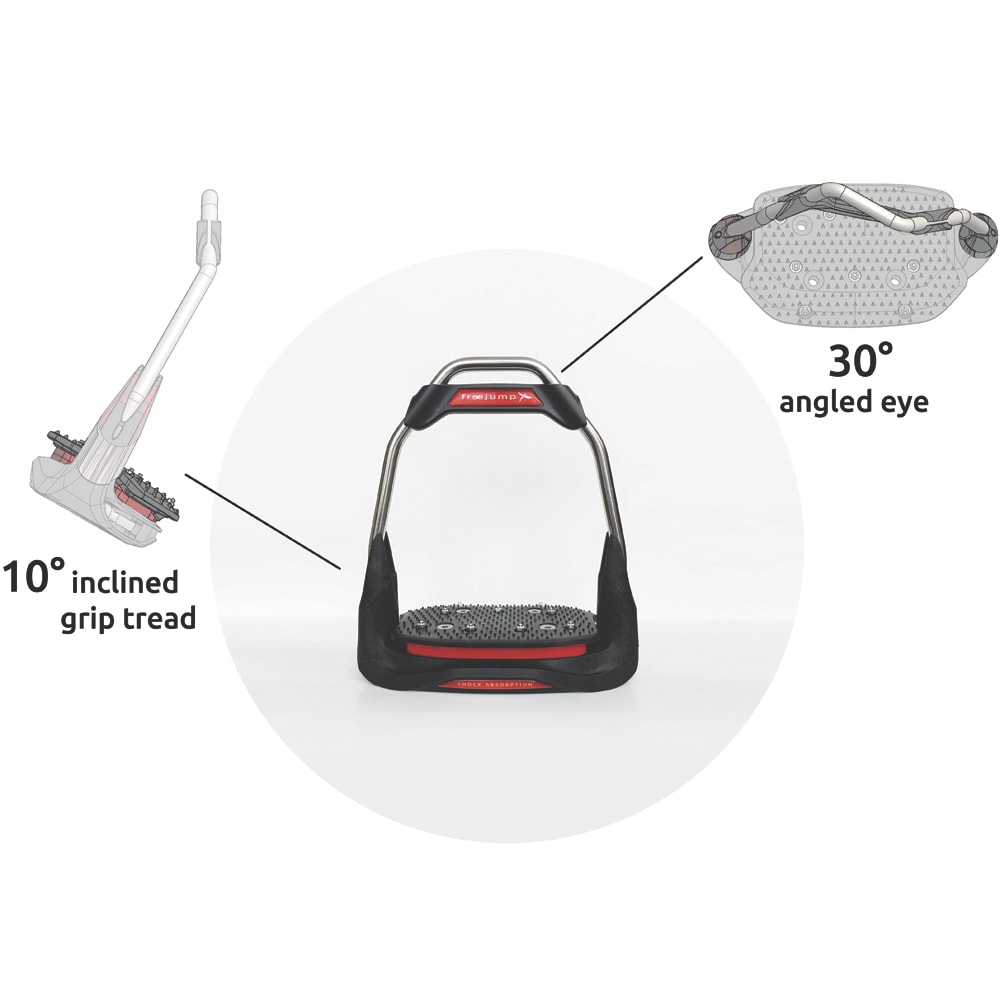 Stirrups  Air´s Angled eye/Inclined grip Freejump®