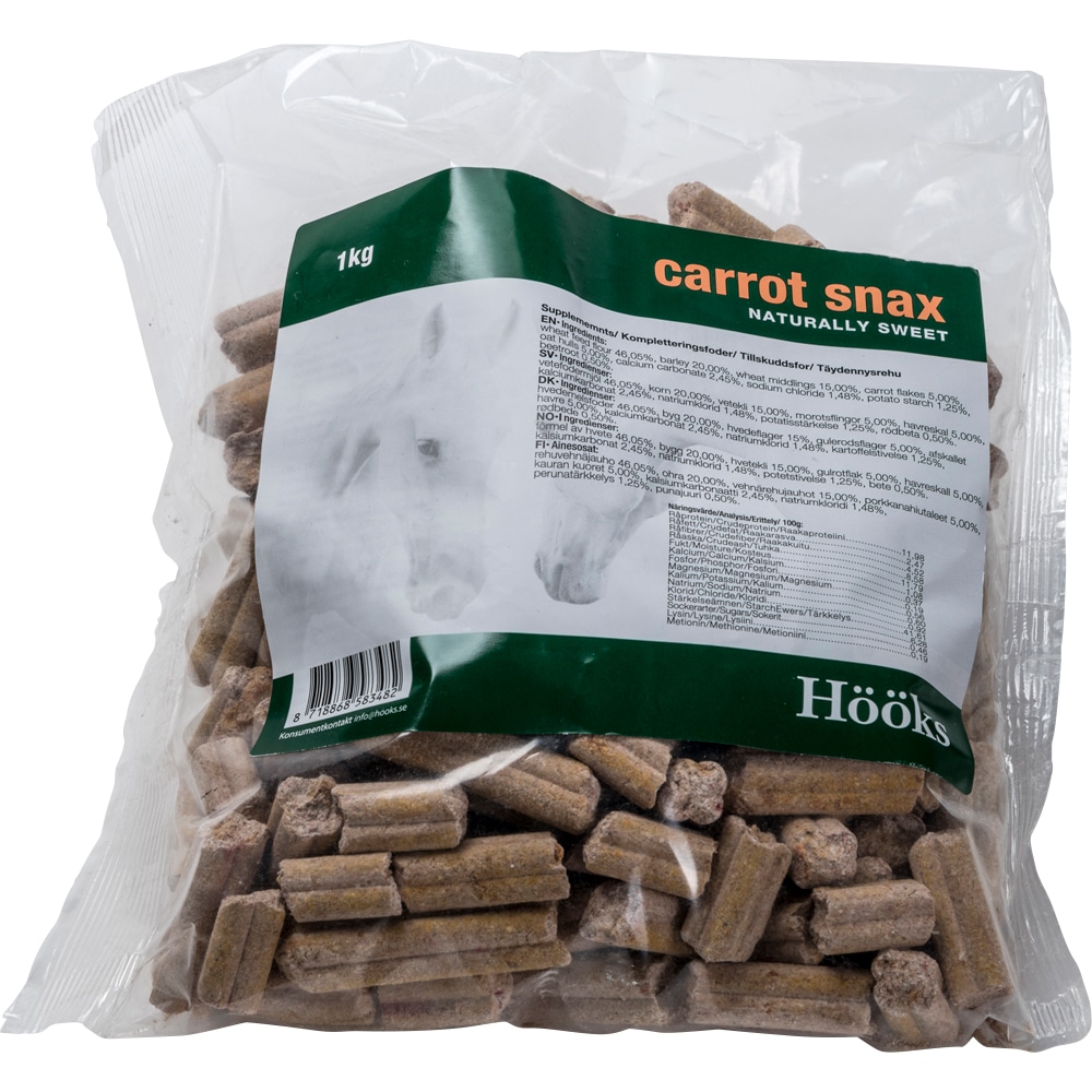 Horse treats  Carrot snax natural 1 kg Hööks