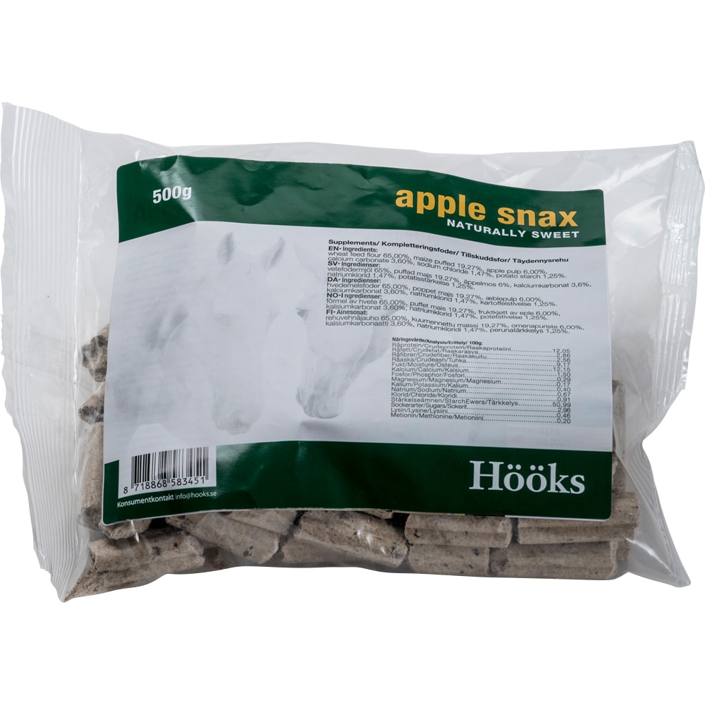 Horse treats  Apple snax natural 500 g Hööks