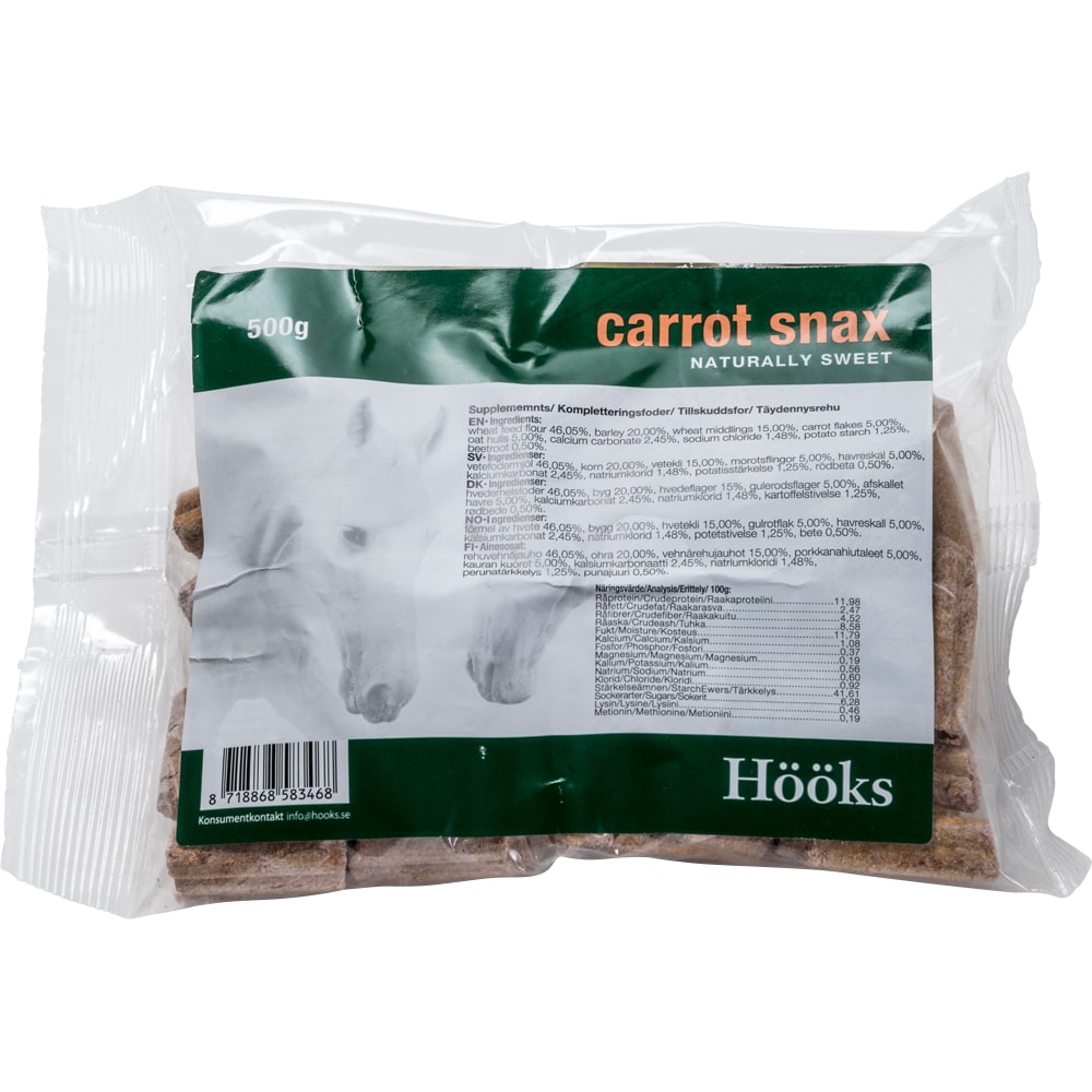 Horse treats  Carrot snax natural 500 g Hööks