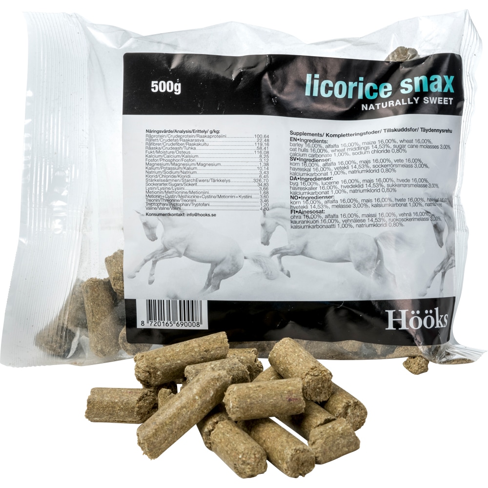 Horse treats 500 g Licorice Snax Hööks