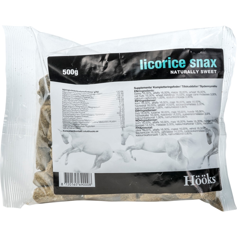 Horse treats 500 g Licorice Snax Hööks