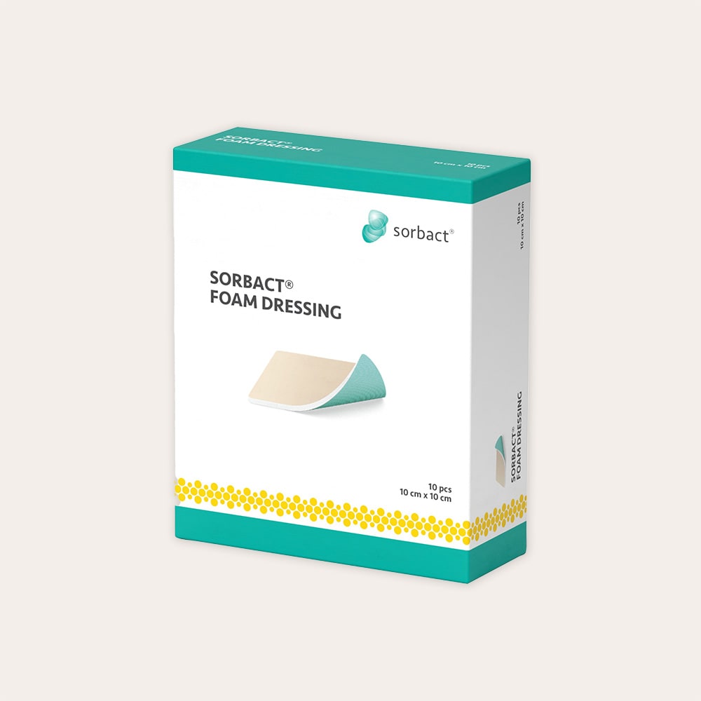  10-pack Foam Dressing 10x10 cm Sorbact